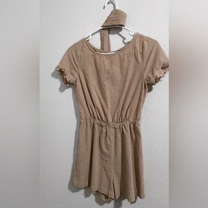 Shein Split Back Self Belted Romper